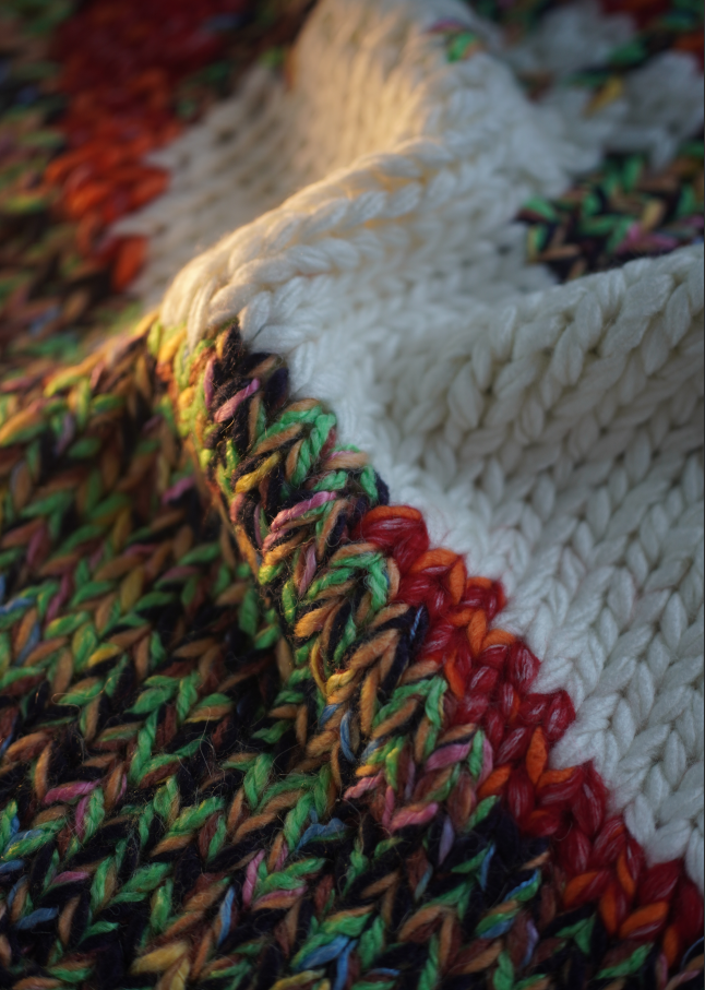 Handcrafted White Horse Intarsia Knit Vest