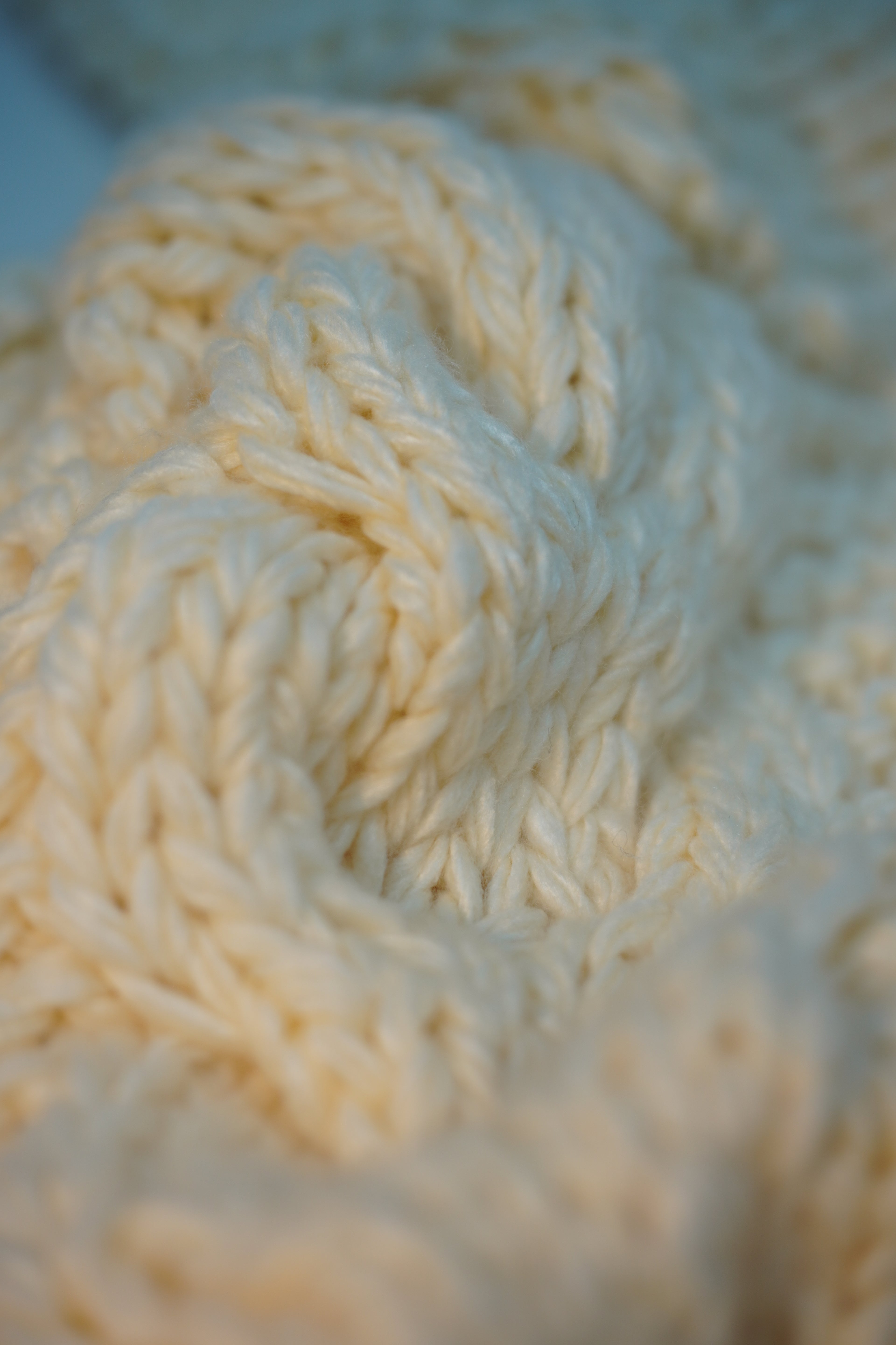Handcrafted Ivory Cable Knit Vest — Chunky Texture & Dark Button Detail