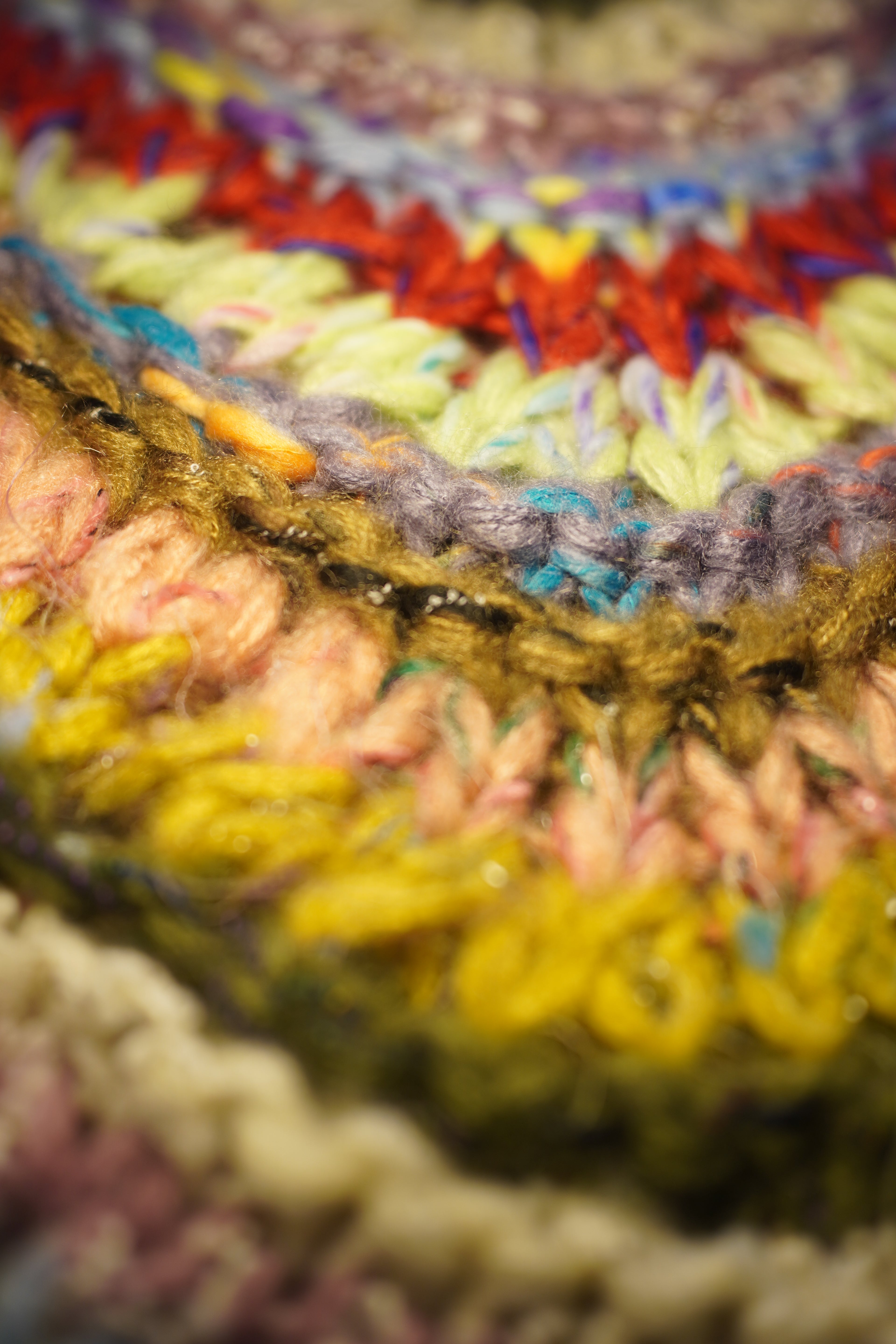Wave Song — Hand-Knitted Chevron Sweater in Multicolor