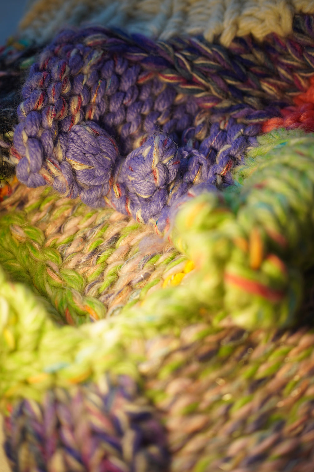 Colour Block Memory — Hand-Knitted Patchwork Vest in Multicolour